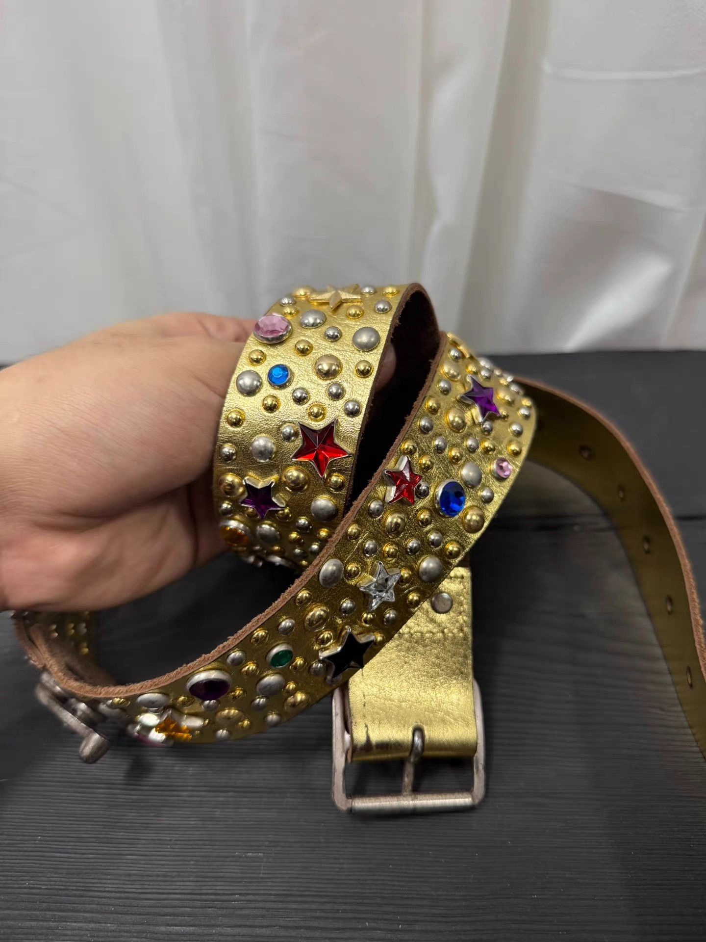 Takahiromiyashita The Soloist. The soloist Studded Star Vision Belt K20 Size ONE SIZE - 4 Thumbnail