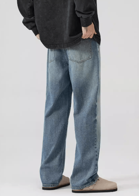 Japanese Brand × Jean Men's loose washed wide-leg oversize jeans Size US 32 / EU 48 - 2 Thumbnail