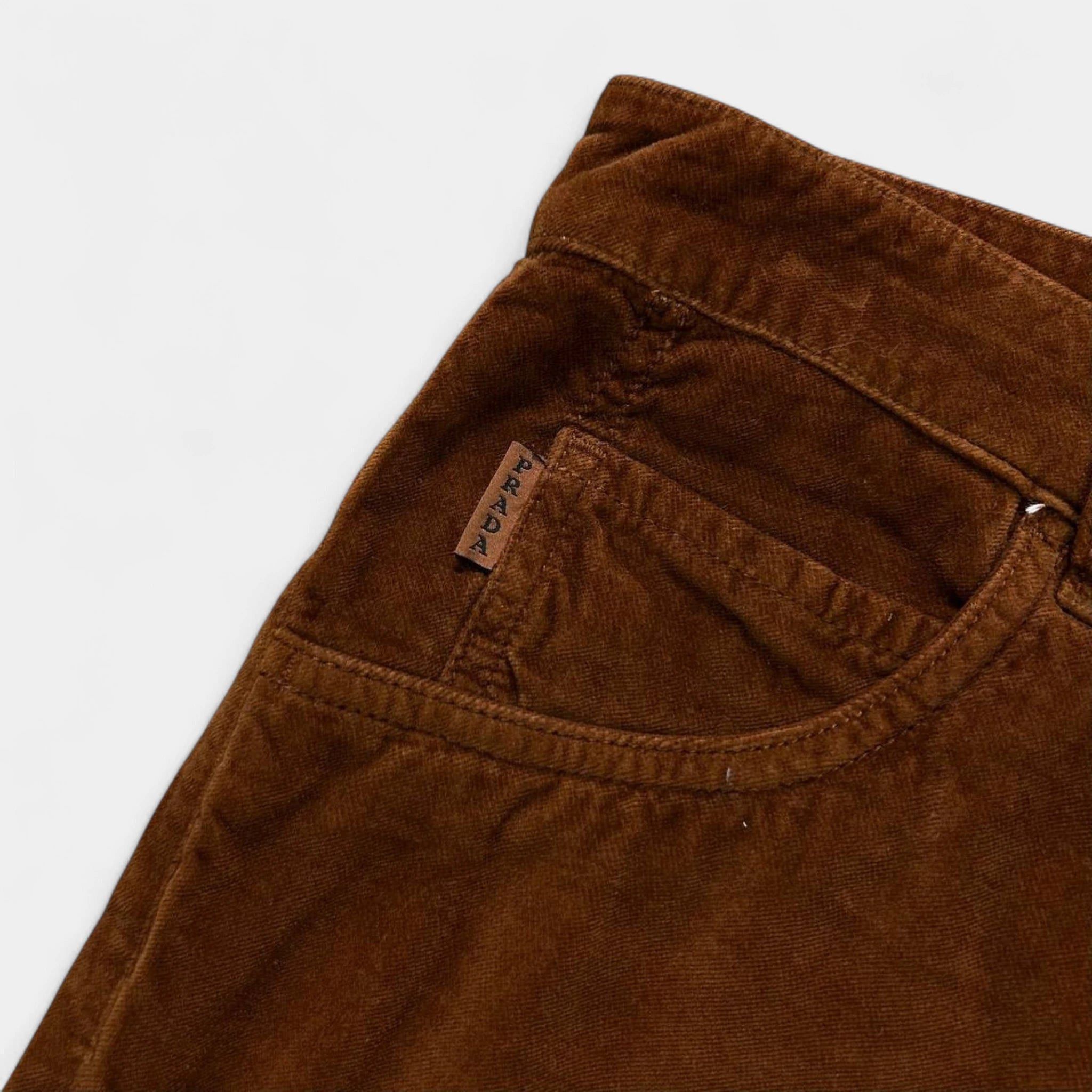 Prada Prada Brown Denim Pants Size US 27 - 3 Thumbnail