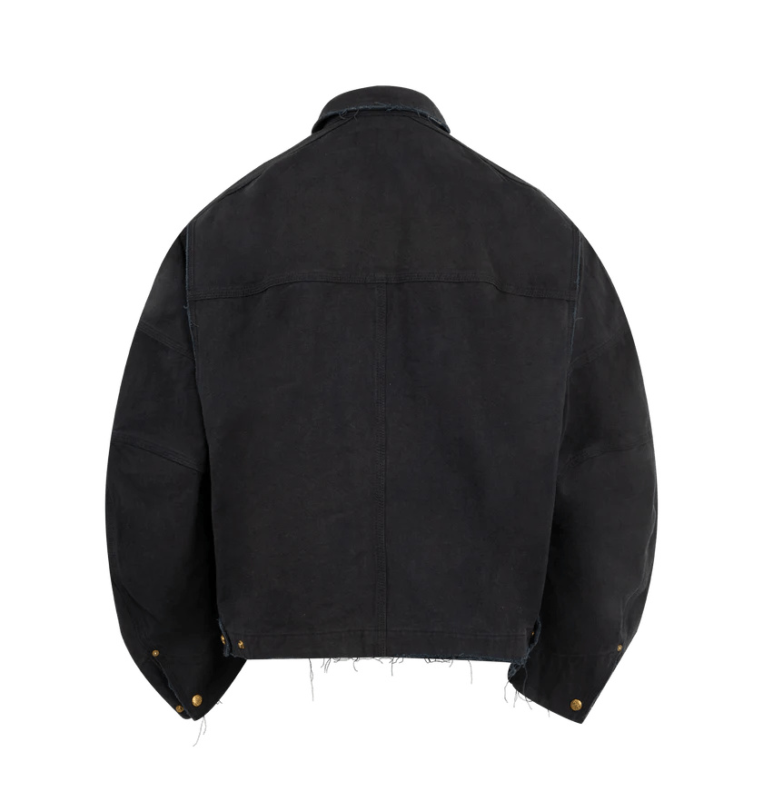 Willy Chavarria o1h1sh11225 Stockton Work Jacket in Black Size US S / EU 44-46 / 1 - 2 Thumbnail