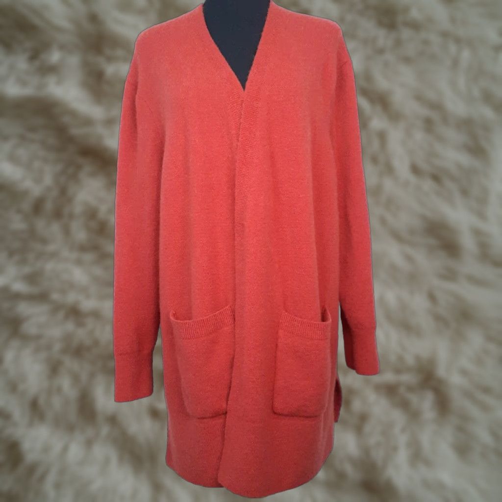 Madewell VINTAGE Madewell Cardigan Sweater Wool Blend Open Front Medium Orange Women Adjustable Pockets Size M / US 6-8 / IT 42-44 - 1 Thumbnail