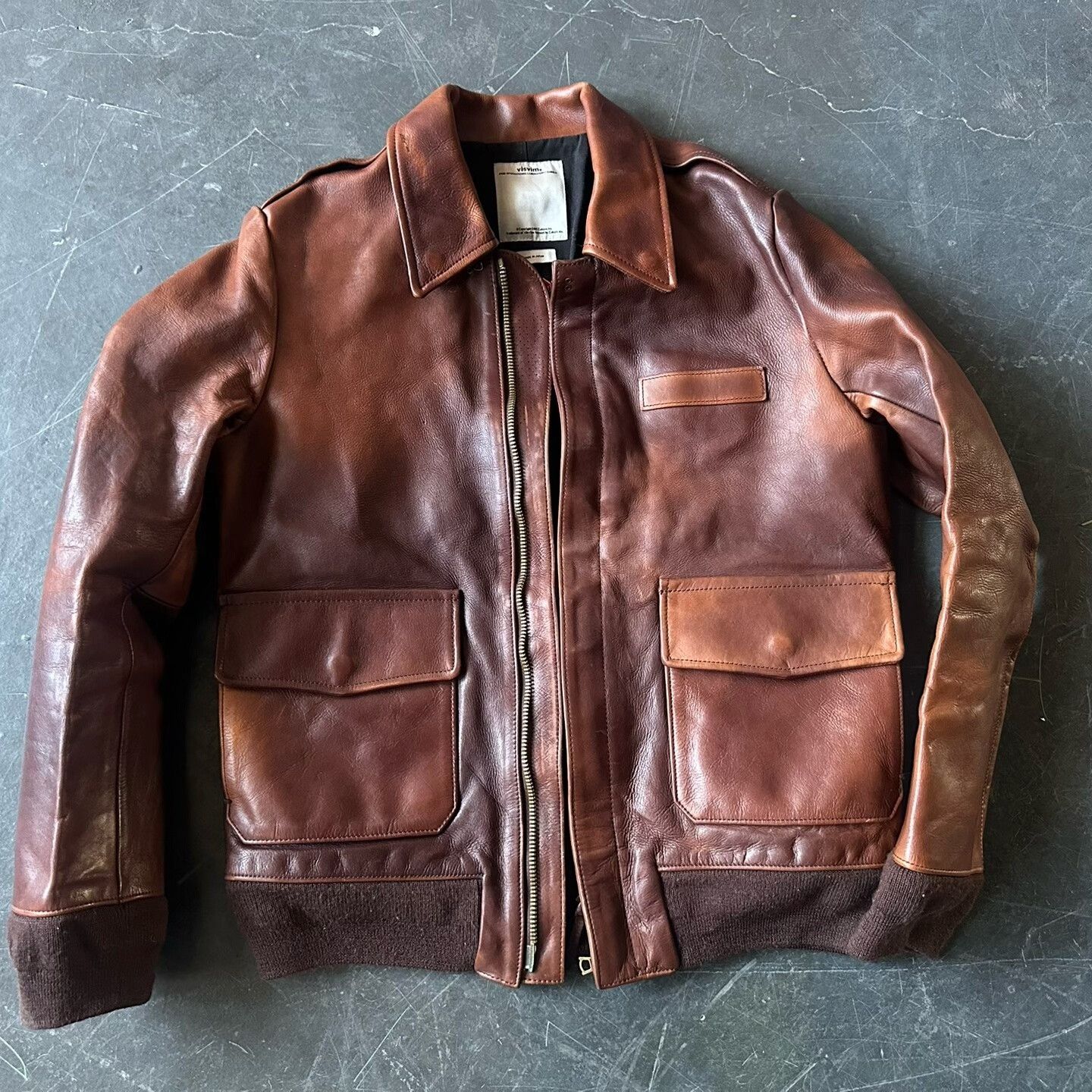 Visvim Visvim Munro Riders horsehide leather biker jacket 2412