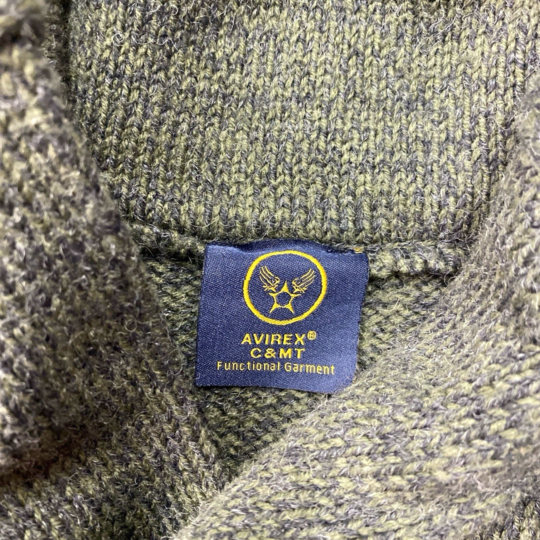 Avirex VINTAGE AVIREX Military Knit Sweater Olive Italy Made Men's Large Size US M / EU 48-50 / 2 - 2 Thumbnail