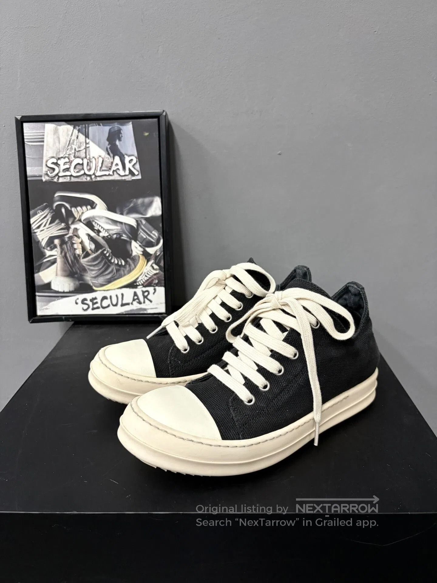 Rick Owens Drkshdw Rick Owens Drkshdw Black White Low. Size US 5 / IT 35 - 1 Thumbnail