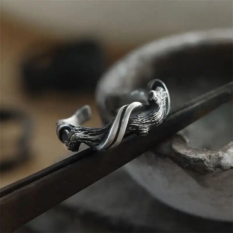 Jewelry × Vintage Vintage Floating Wood Design Ring Size ONE SIZE - 6 Thumbnail