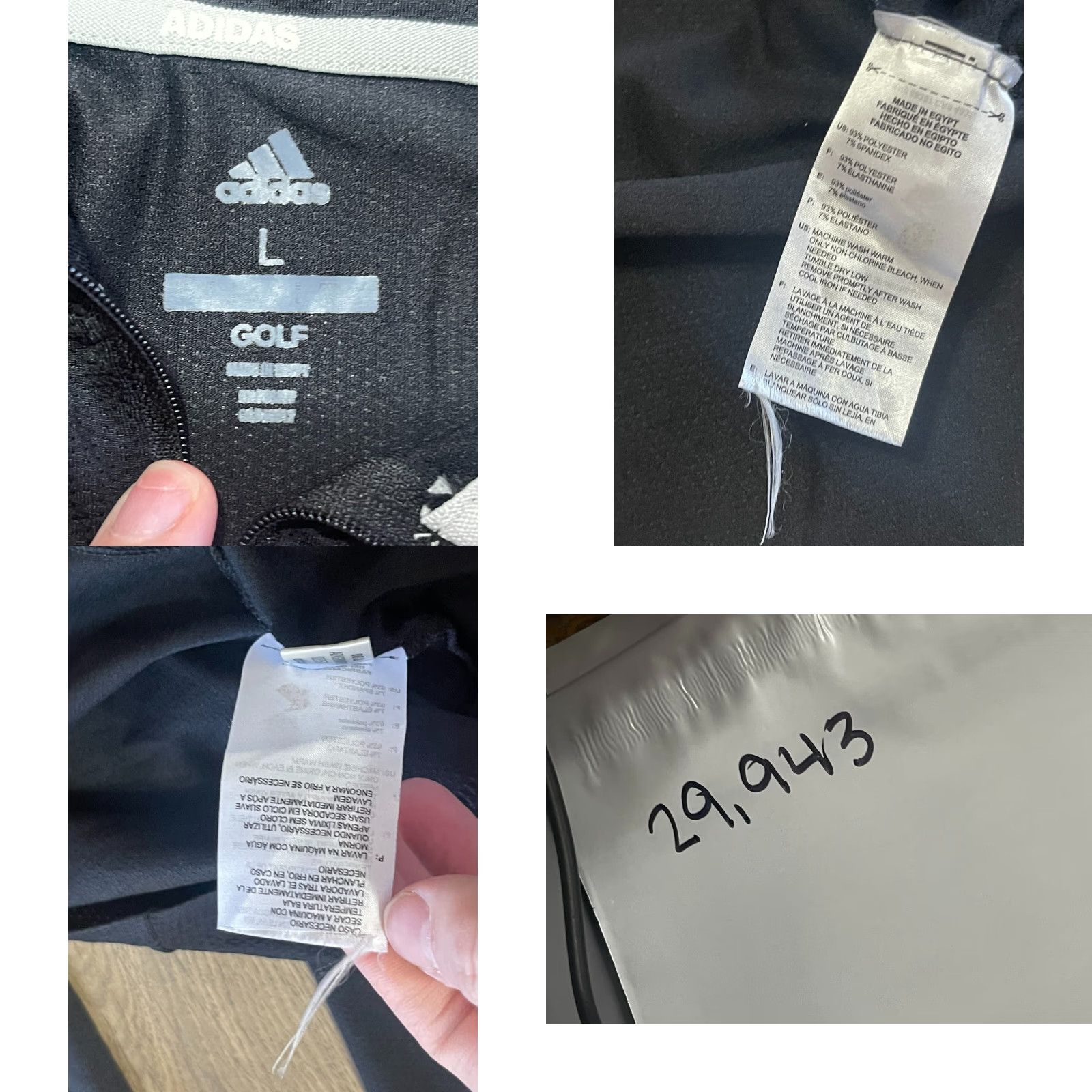 Adidas adidas Shirt Men's Large Black 1/4 Zip Up Golf Sweatshirt Long Sleeve Size US L / EU 52-54 / 3 - 8 Thumbnail