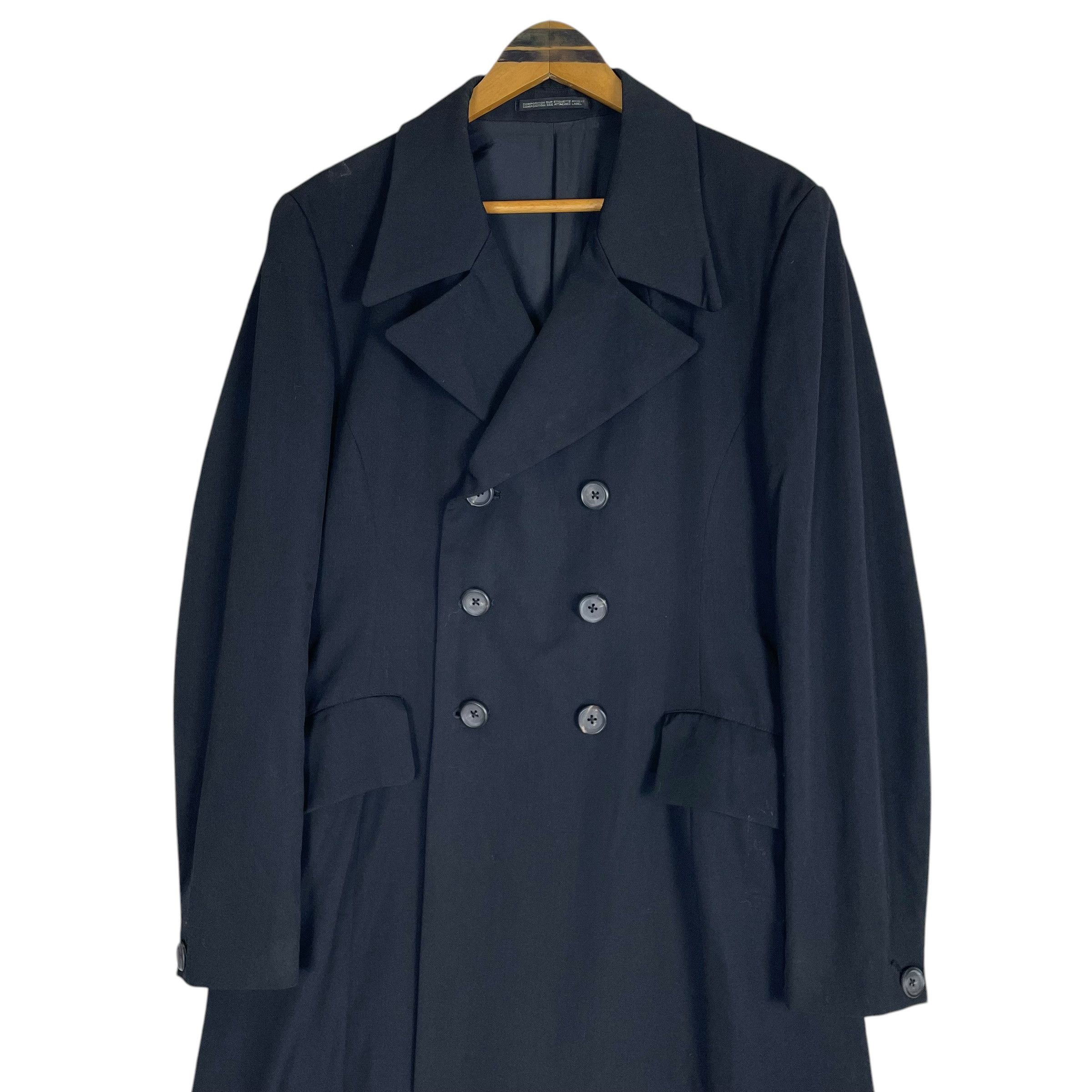 Yohji Yamamoto Yohji Yamamoto Pour Homme A/W 2011 Double Breasted Coat Size US S / EU 44-46 / 1 - 4 Thumbnail