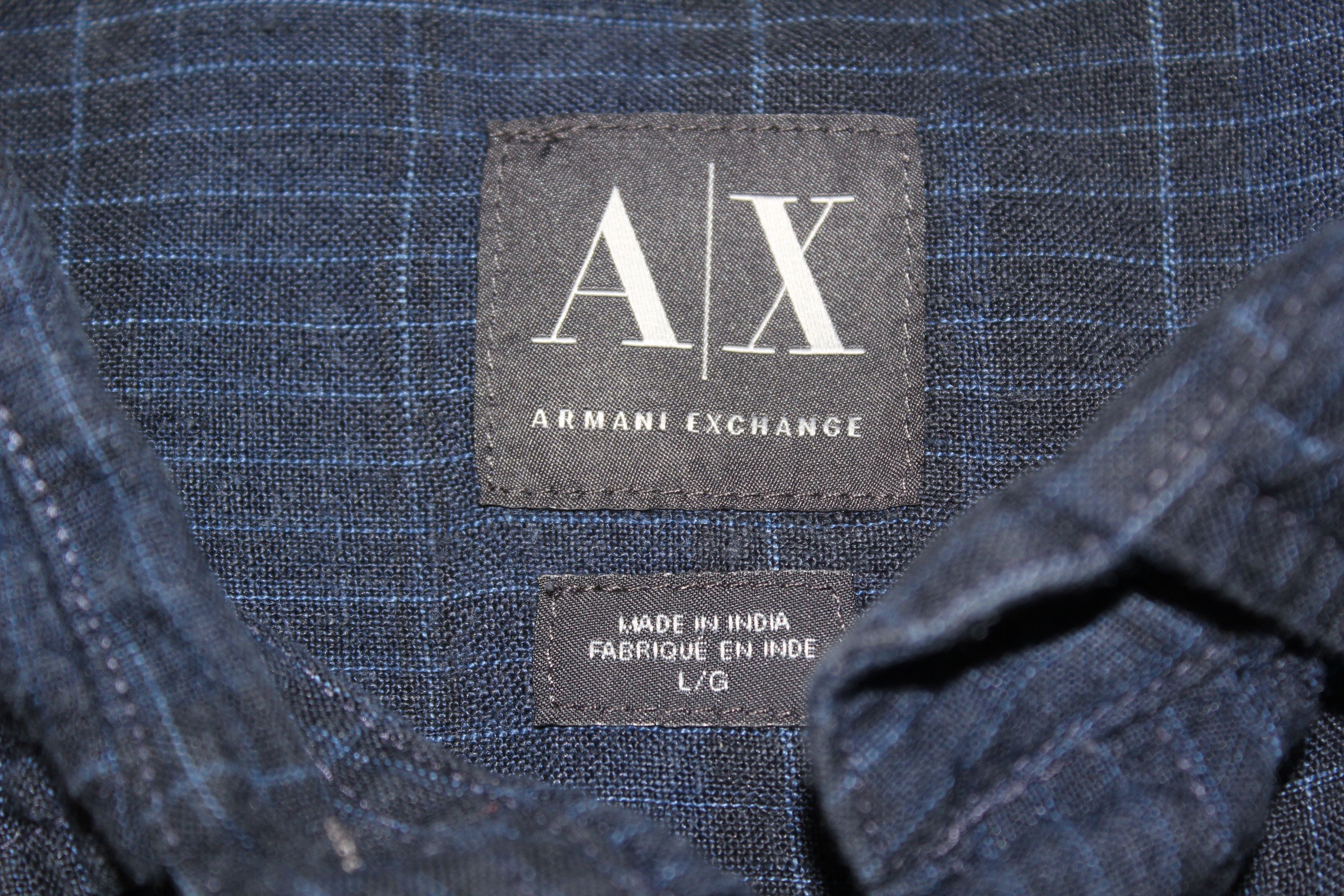 Armani Exchange Men's Armani Exchange Long Sleeve Linen Shirt Top Size L Size US L / EU 52-54 / 3 - 7 Thumbnail