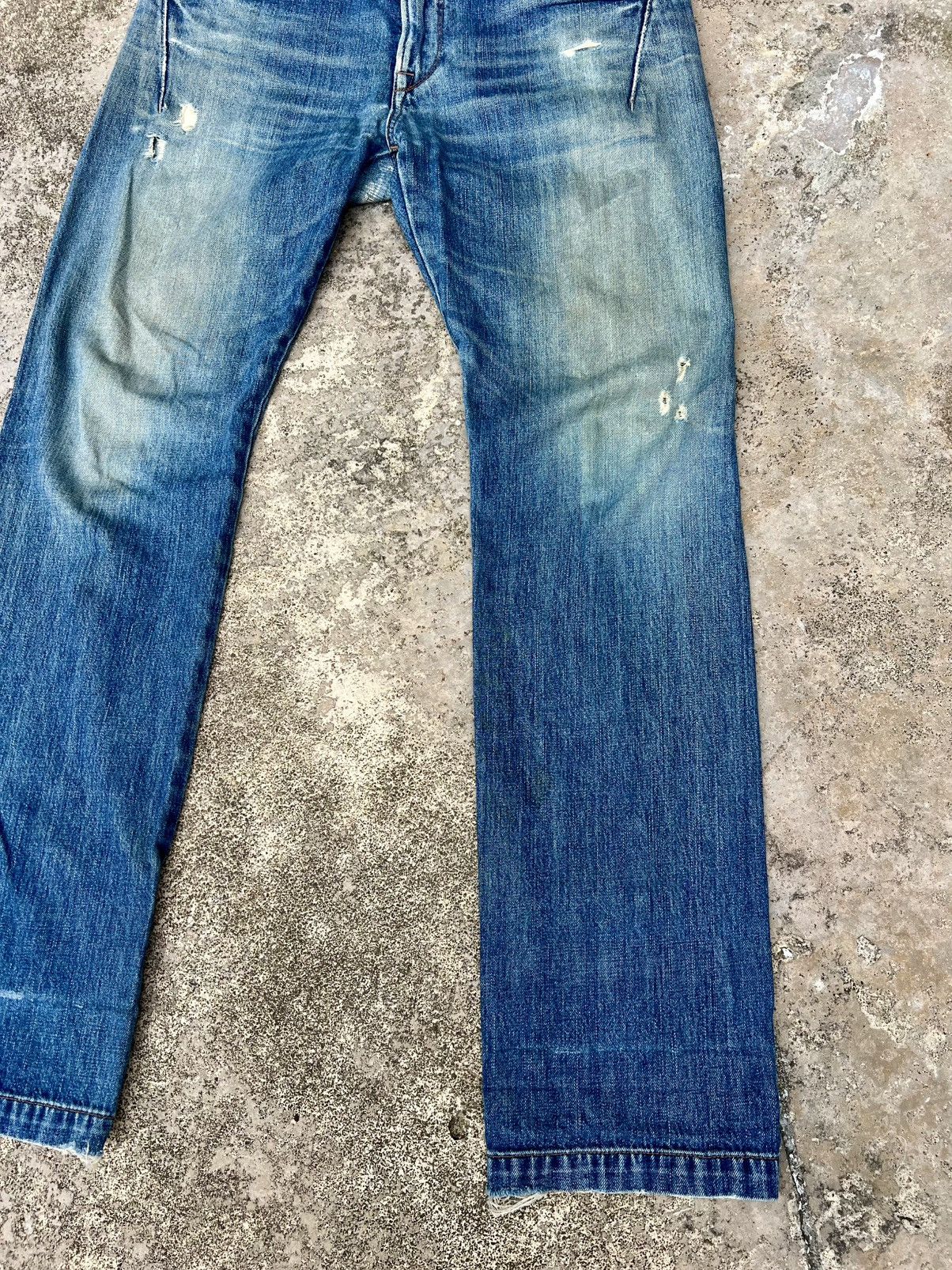 Marithe + Francois Girbaud Vintage MFG Distressed Low Rise Flared Jeans Size US 36 / EU 52 - 6 Thumbnail