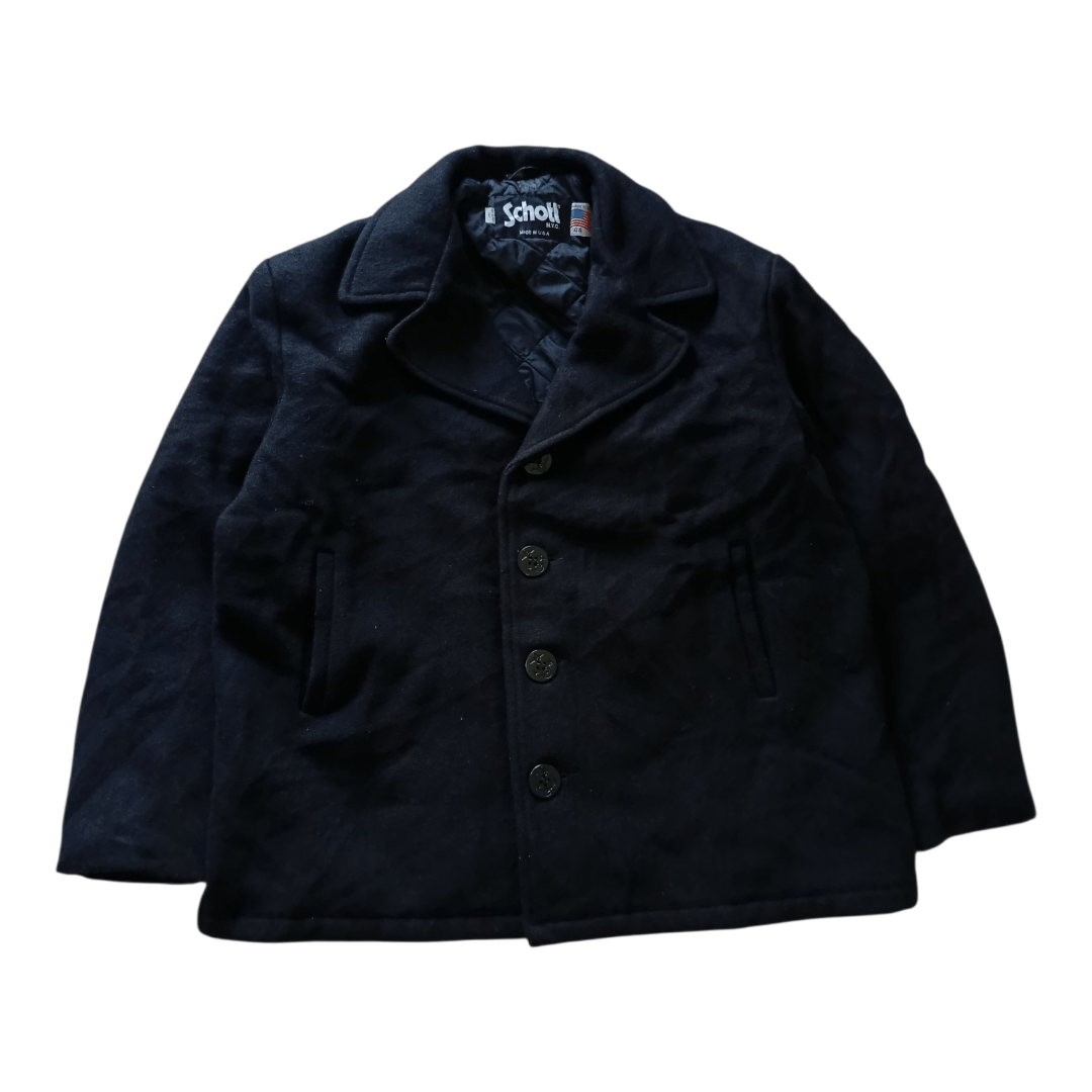 Schott Vintage Schott NYC 756 wool pea coat jacket Size US L / EU 52-54 / 3 - 1 Thumbnail