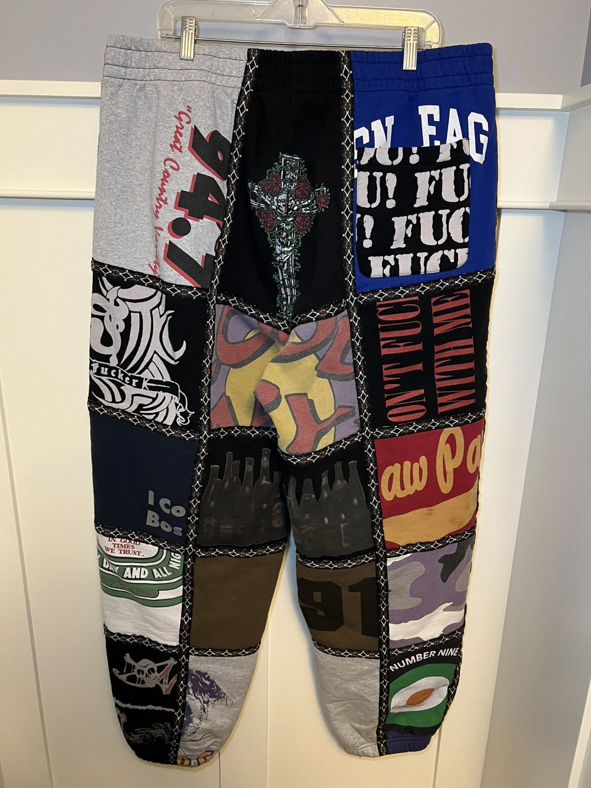 Number (N)ine × Supreme Supreme X Number (N)ine patchwork sweatpants Size US 36 / EU 52 - 2 Thumbnail