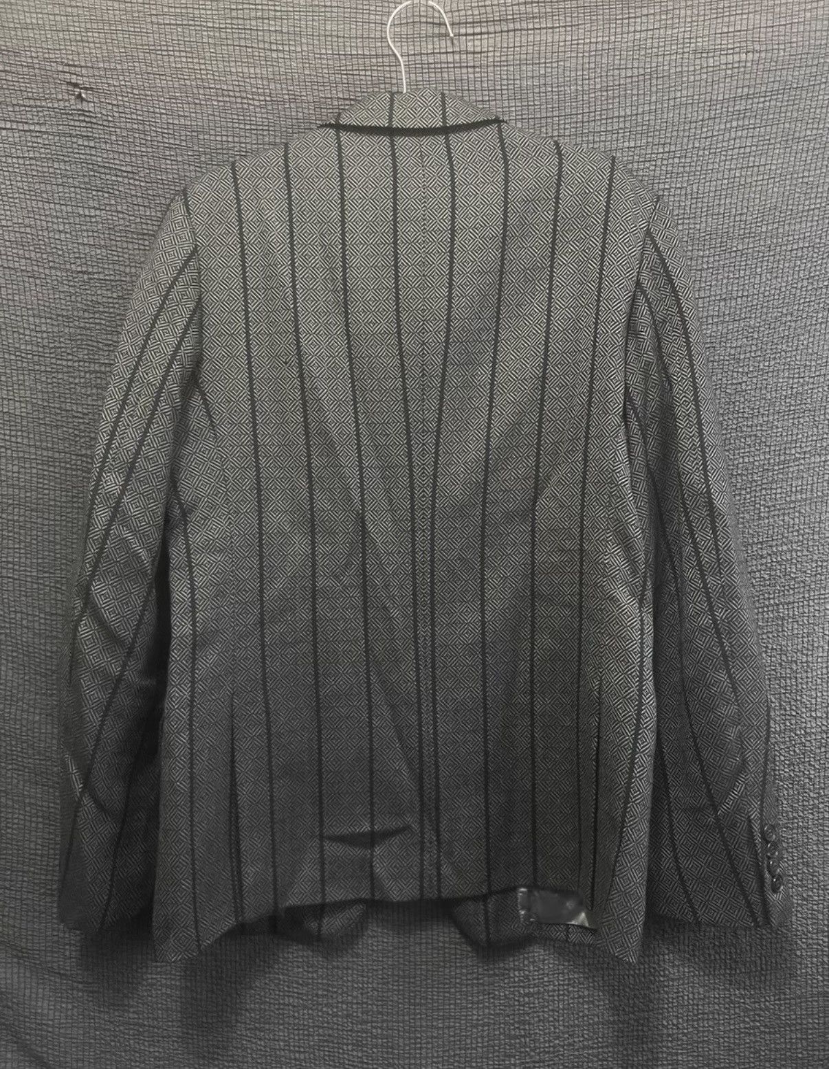Comme des Garcons Homme Comme des Garçons HOMME DEUX Geometric Pattern Wool Blazer Size 40R - 4 Thumbnail