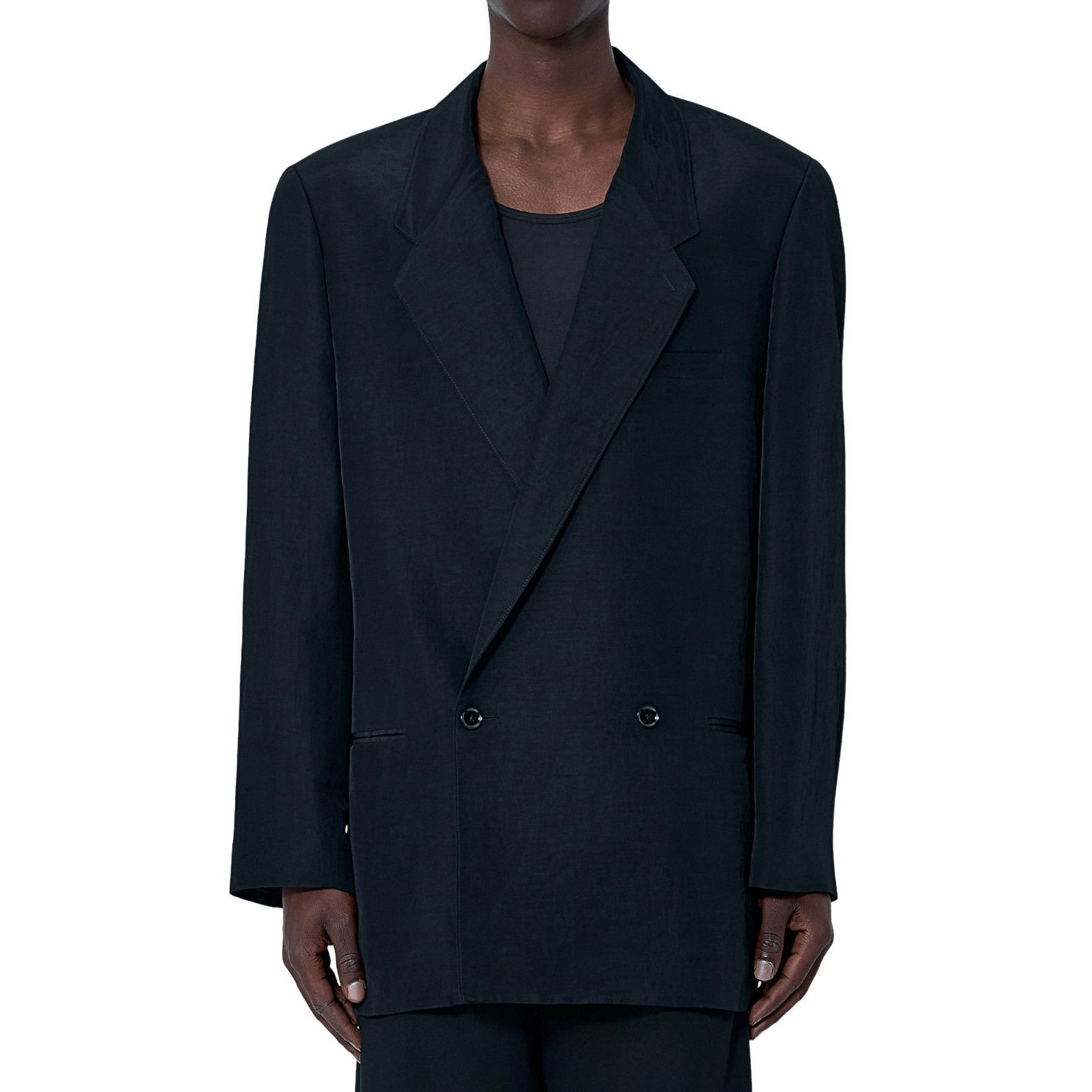 Lemaire Lemaire Black Double-Breasted Tailored Blazer New & Authenti Size US XL / EU 56 / 4 - 1 Preview