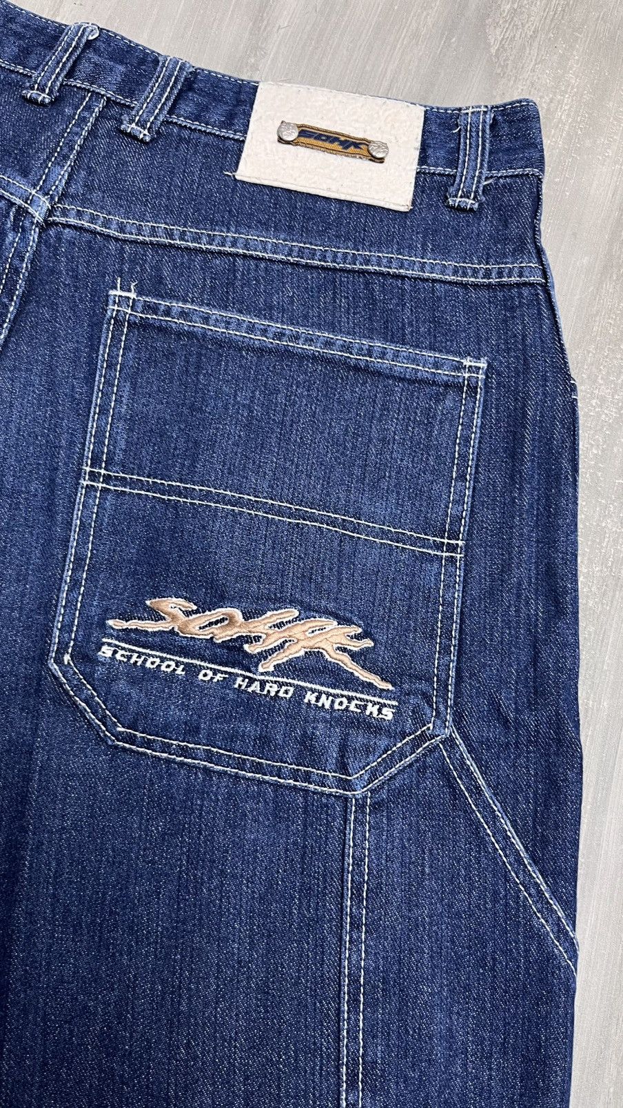 JNCO Y2k School of hard knocks Jorts Size US 32 / EU 48 - 5 Thumbnail