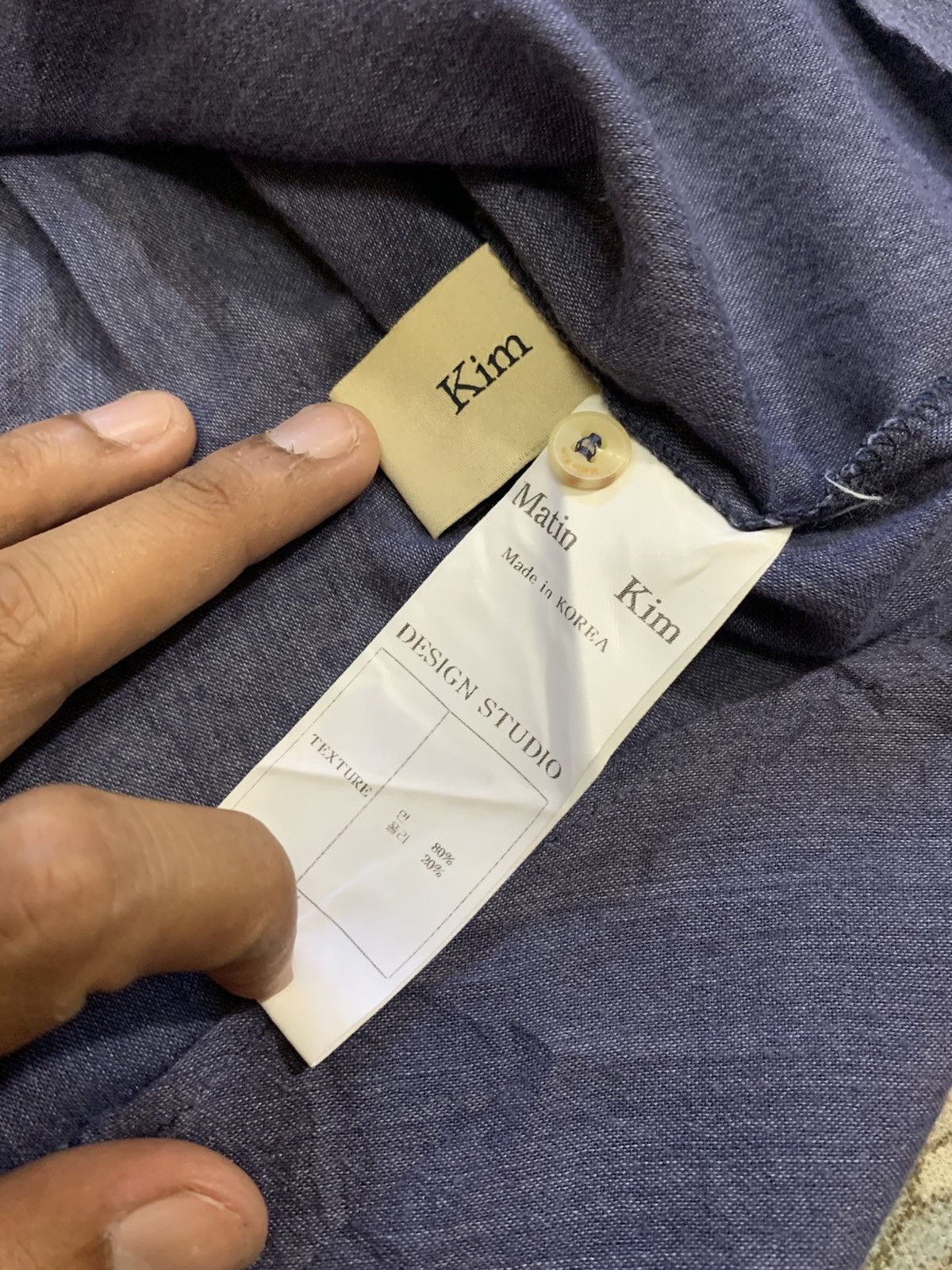 Matin Kim MATIN KIM COTTON LINEN ELBOW PATCH BUTTON UPS SHIRT Size US L / EU 52-54 / 3 - 7 Thumbnail