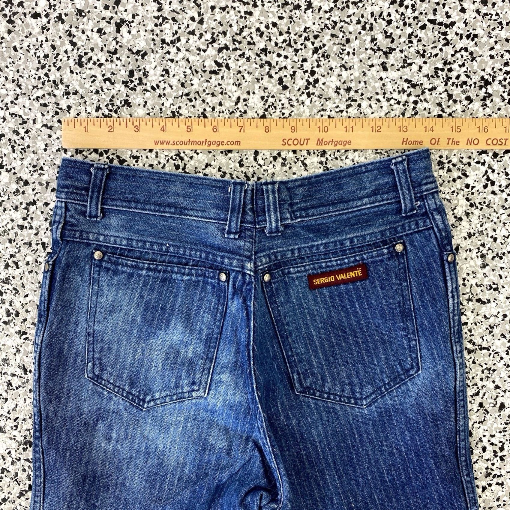 Vintage VINTAGE Sergio Valente Women's Jeans Striped High Rise Tapered Mom 32x36 Blue Denim 80s 90s Womens Size 24" / US 00 / IT 34 - 5 Thumbnail