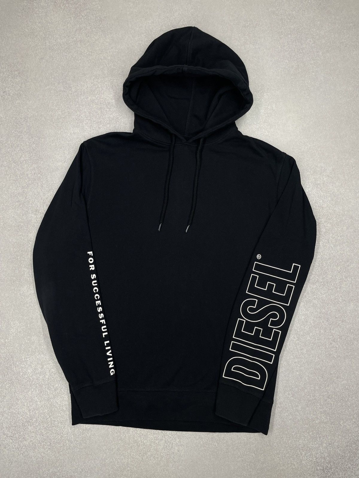Diesel Mens Diesel UMLT Brandon Felpa Hoodie Black Big Logo Size M Size US M / EU 48-50 / 2 - 3 Thumbnail