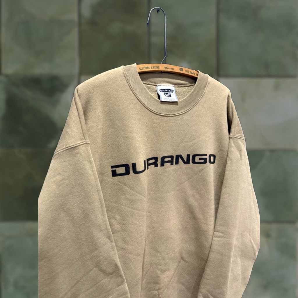 Lee VINTAGE 90s Dodge Durango Brown Cotton Men’s Sweatshirt L Men Brown 90s Pullover Shirt/ Sweatshirt Mens Size US L / EU 52-54 / 3 - 1 Thumbnail