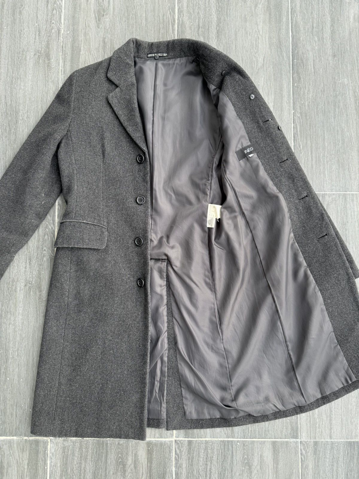 Yohji Yamamoto INÉD by Yohji Yamamoto Salt & Pepper Wool Long Coat Size US S / EU 44-46 / 1 - 8 Thumbnail