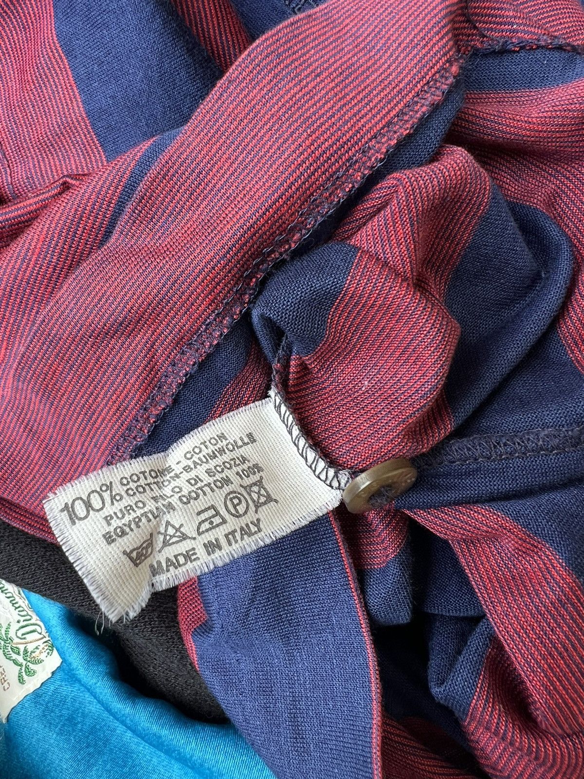 Celine Vintage Celine Paris Made in Italy Border Striped Polo Shirt Size US S / EU 44-46 / 1 - 18 Thumbnail