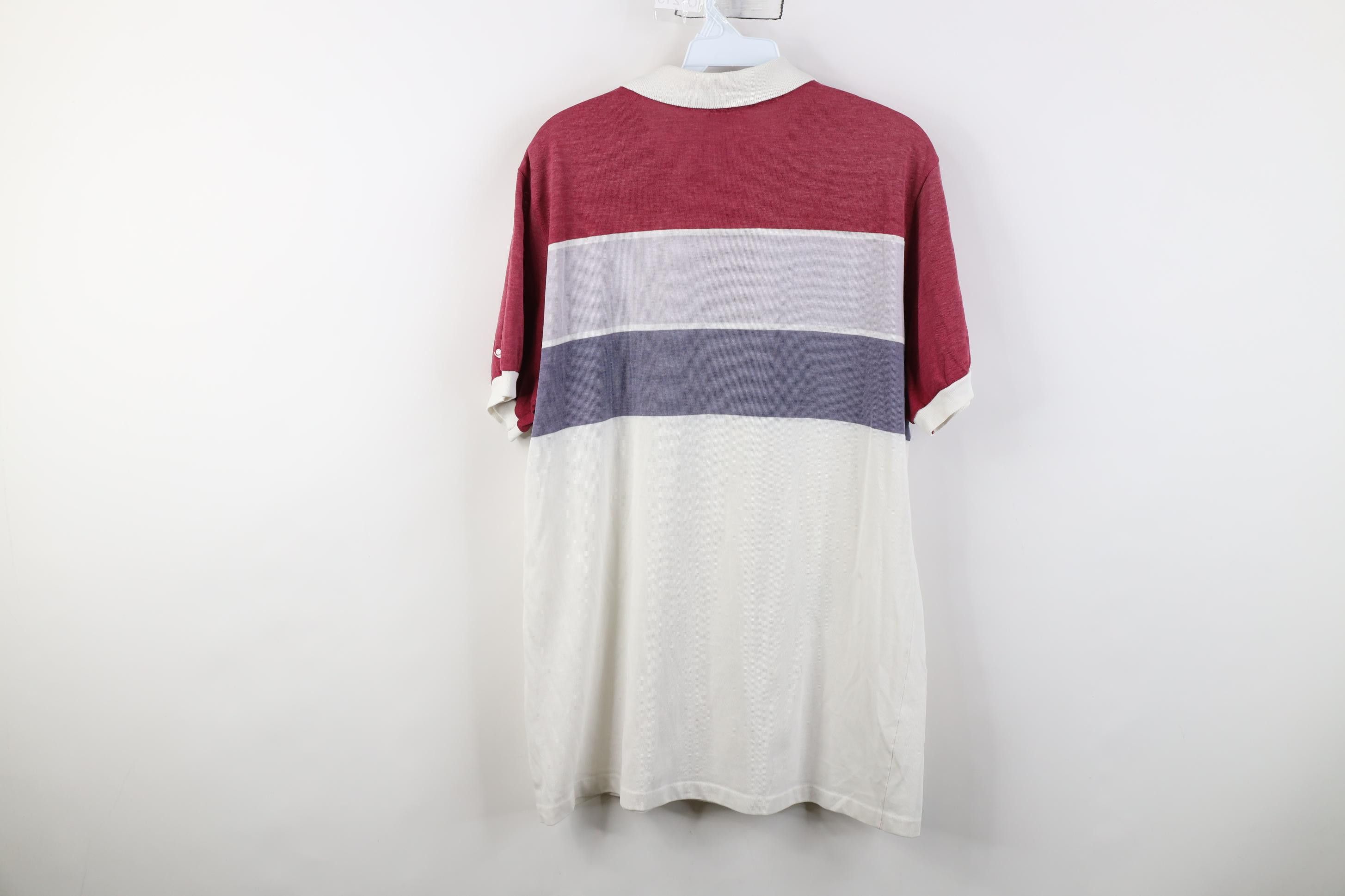 Vintage Vintage 70s 80s Streetwear Block Knit Golf Polo Shirt USA Size US XL / EU 56 / 4 - 14 Thumbnail