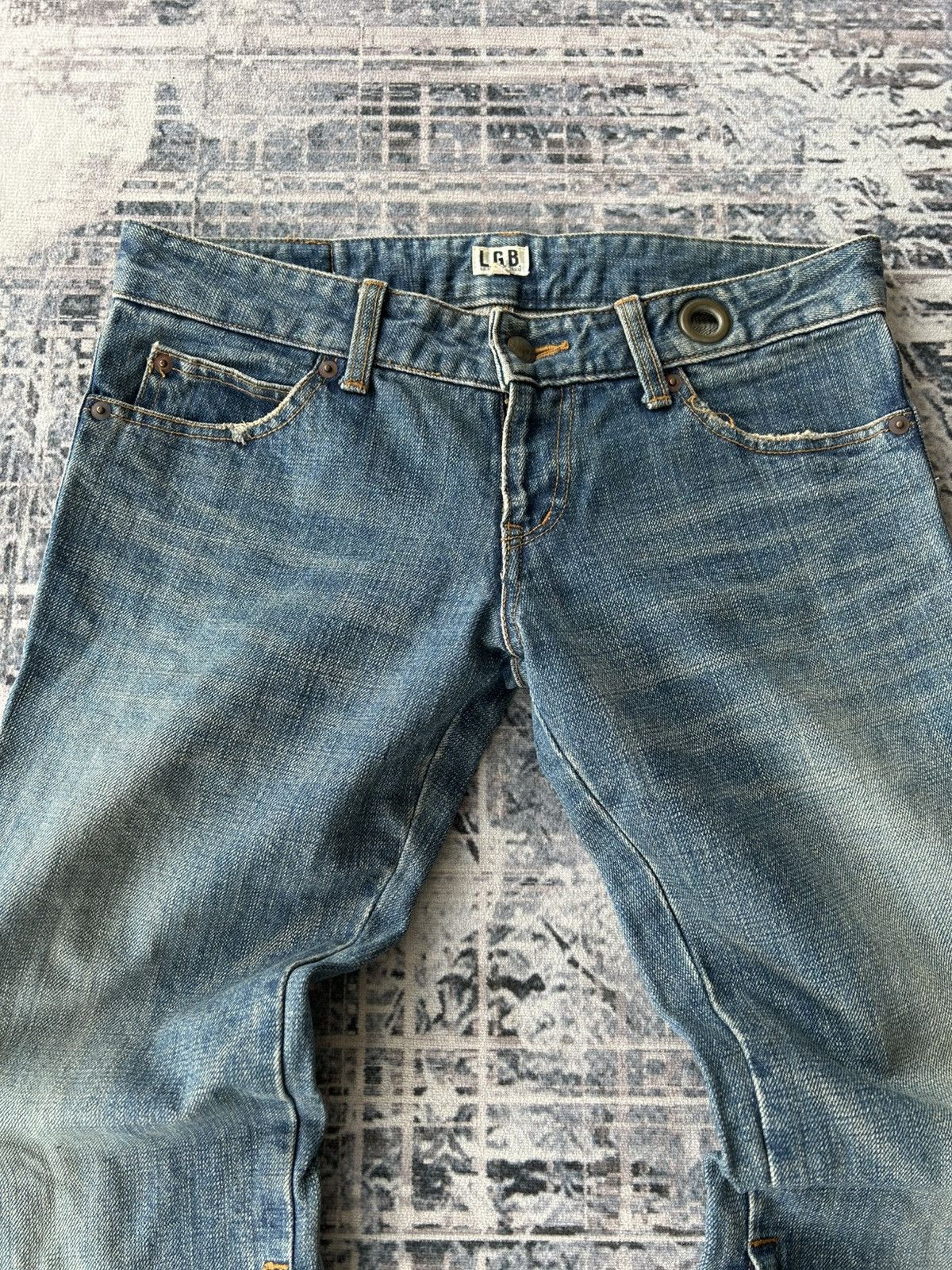 Le Grande Bleu (L.G.B.) LGB Rockstar Zipper Jeans Size US 30 / EU 46 - 6 Thumbnail