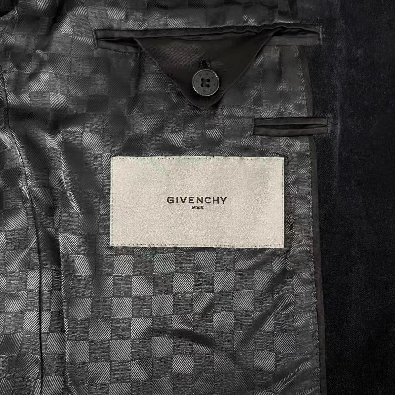 Givenchy Givenchy Navy 4G Logo Velvet Lined Blazer 52 Unisex Size 42L - 5 Thumbnail