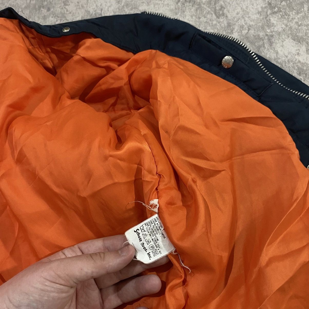 Schott Vintage Schott Flyer Bomber Navy w/ Removable Vest Lining Size US S / EU 44-46 / 1 - 25 Thumbnail