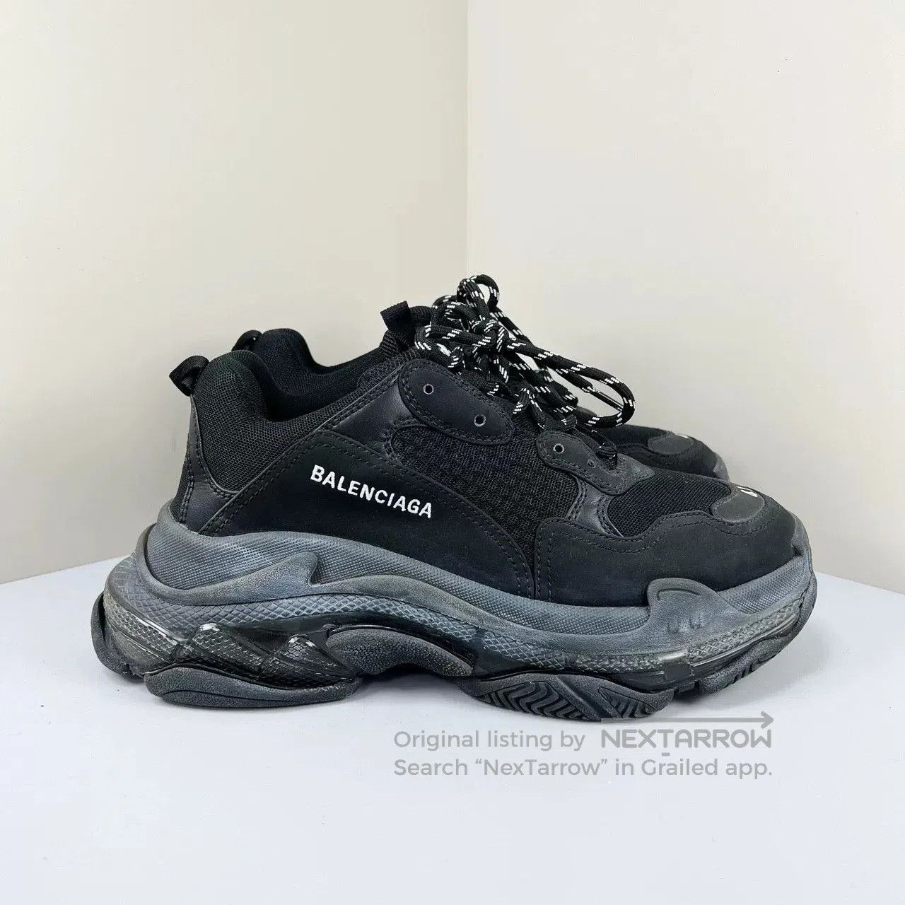 Balenciaga Balenciaga Triple S Black Casual Sneakers. Size US 8.5 / EU 41-42 - 4 Thumbnail