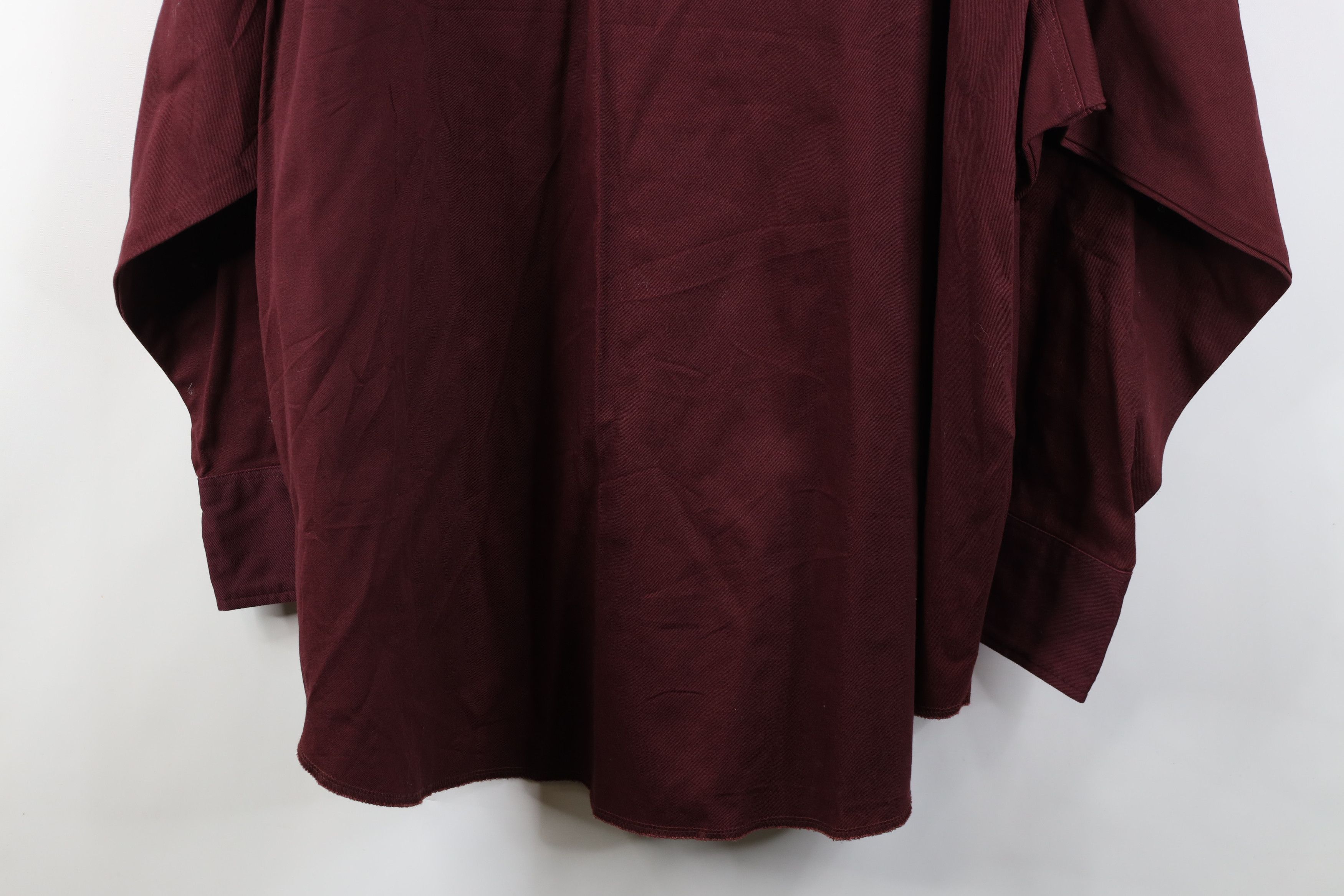 Wrangler Vintage 90s Wrangler Cowboy Snap Button Shirt Burgundy Size US XL / EU 56 / 4 - 14 Thumbnail