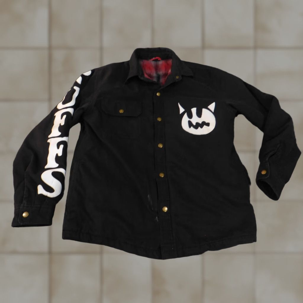 Dickies Dickies Jacket Mens L Bomber Black Workwear Lined Flannel Vintage Army Mid-Length 3 Size US L / EU 52-54 / 3 - 1 Thumbnail