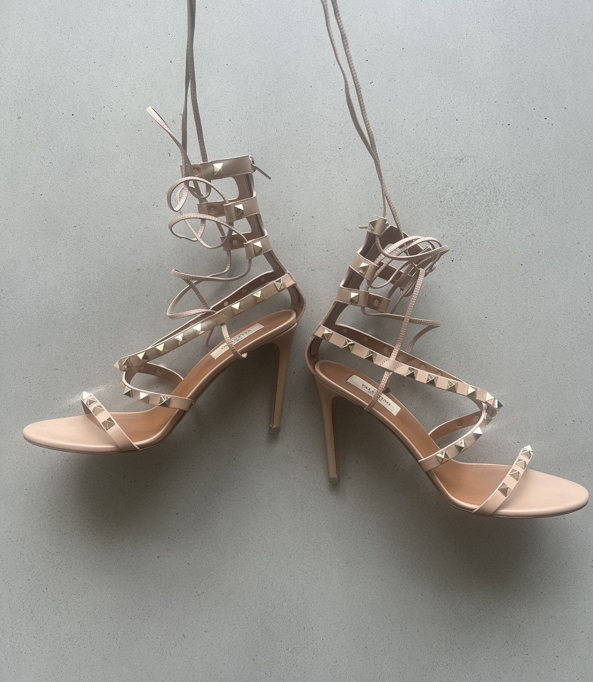 Valentino Lace Up Gladiator Heels Size US 8.5 / IT 38.5 - 4 Thumbnail