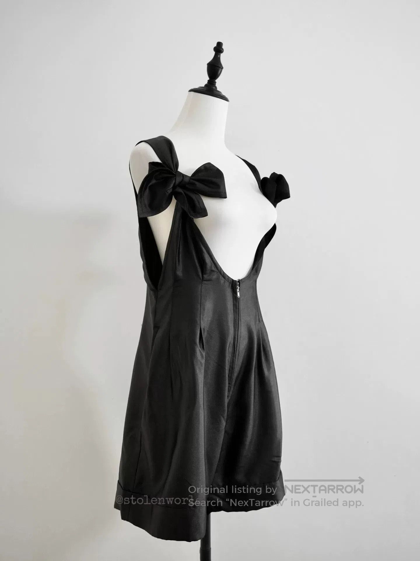 Limi Feu black bow tie jumpsuit with adjustable straps. Size S / US 4 / IT 40 - 2 Thumbnail