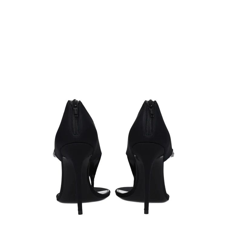 Saint Laurent Paris o1bcso1str1224 Sean Sandals In Satin in Black Size US 5 / IT 35 - 5 Thumbnail