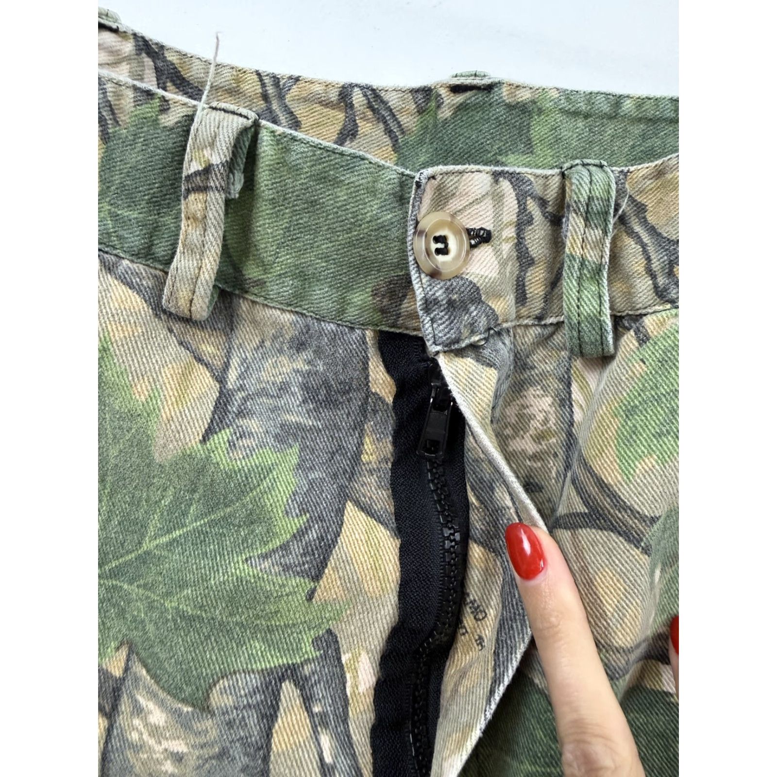 Vintage World Famous Sports Pants Mens XL Green Camo Cargo Adjustable Waist Hunting Size US 36 / EU 52 - 5 Thumbnail
