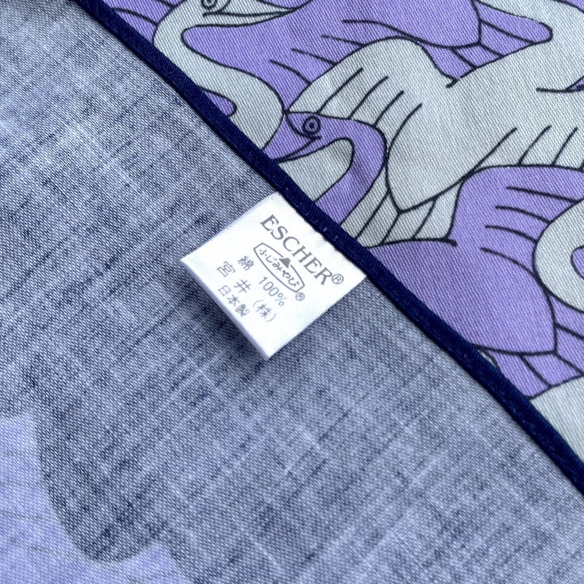 Vintage M.C Escher Flock Of Birds Licensed Cordon Art Cotton Scarf Size ONE SIZE - 6 Thumbnail