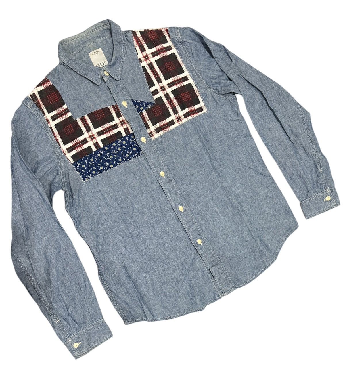 Japanese Brand × Visvim Visvim Sashiko Chambray Shirt Size US XL / EU 56 / 4 - 1 Thumbnail