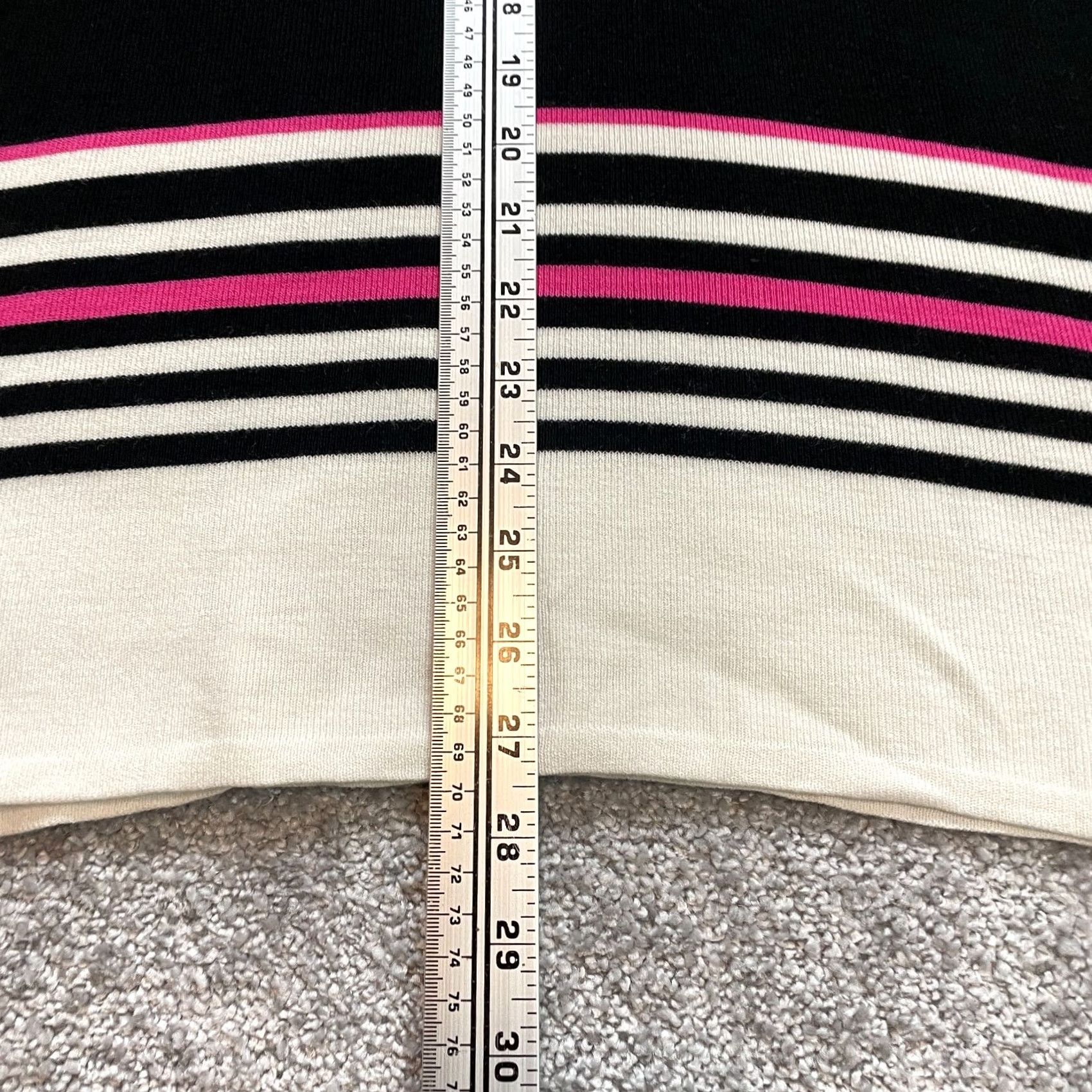 Liz Claiborne VINTAGE Liz Claiborne Sweater Womens 2X Black Striped Pullover Short Sleeve Pullover Knit Collar Casual Vintage Mens Ladies Girls Size XXL / US 16-18 / IT 52-54 - 5 Thumbnail