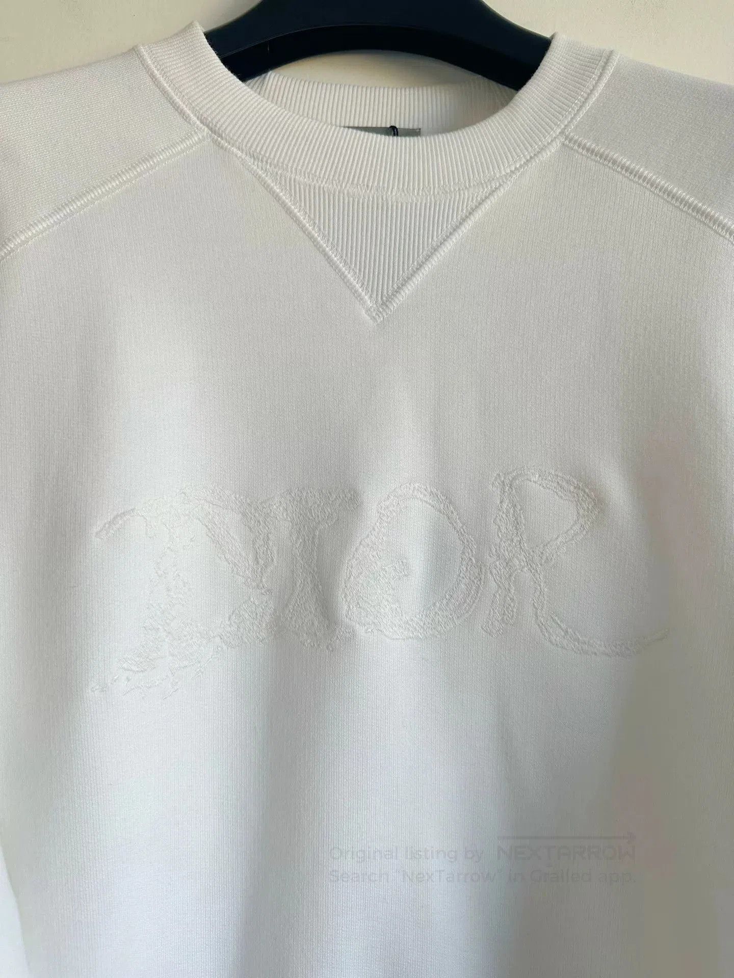 Dior Dior Men's White Embroidered Logo Sweatshirt. Size US S / EU 44-46 / 1 - 3 Thumbnail