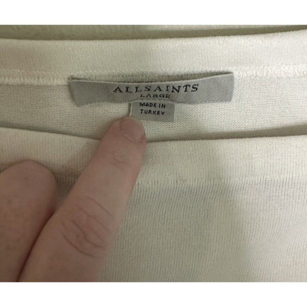 Allsaints AllSaints Rita Tee Women's Large White Long Sleeve Oversize Size L / US 10 / IT 46 - 5 Thumbnail