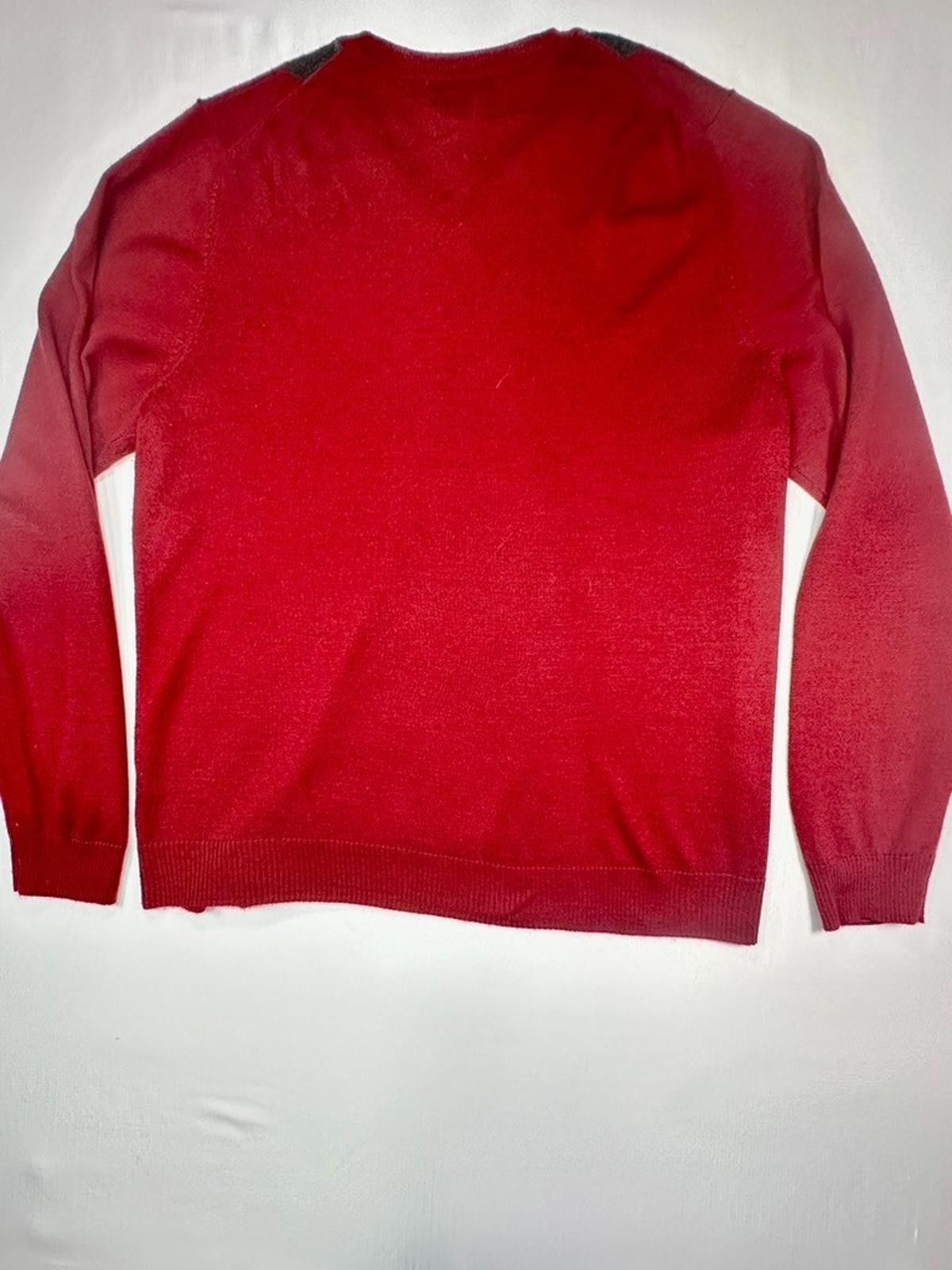 Apt. 9 Apt 9 Merino Wool Blend V-Neck Argyle Sweater Red/Gray XL Size US XL / EU 56 / 4 - 2 Thumbnail