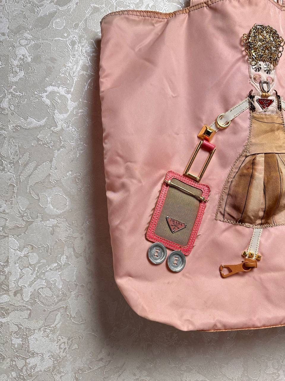 Prada RARE PRADA Pink Tessuto Nylon Robot Tote Bag Y2K Vintage Size ONE SIZE - 4 Thumbnail