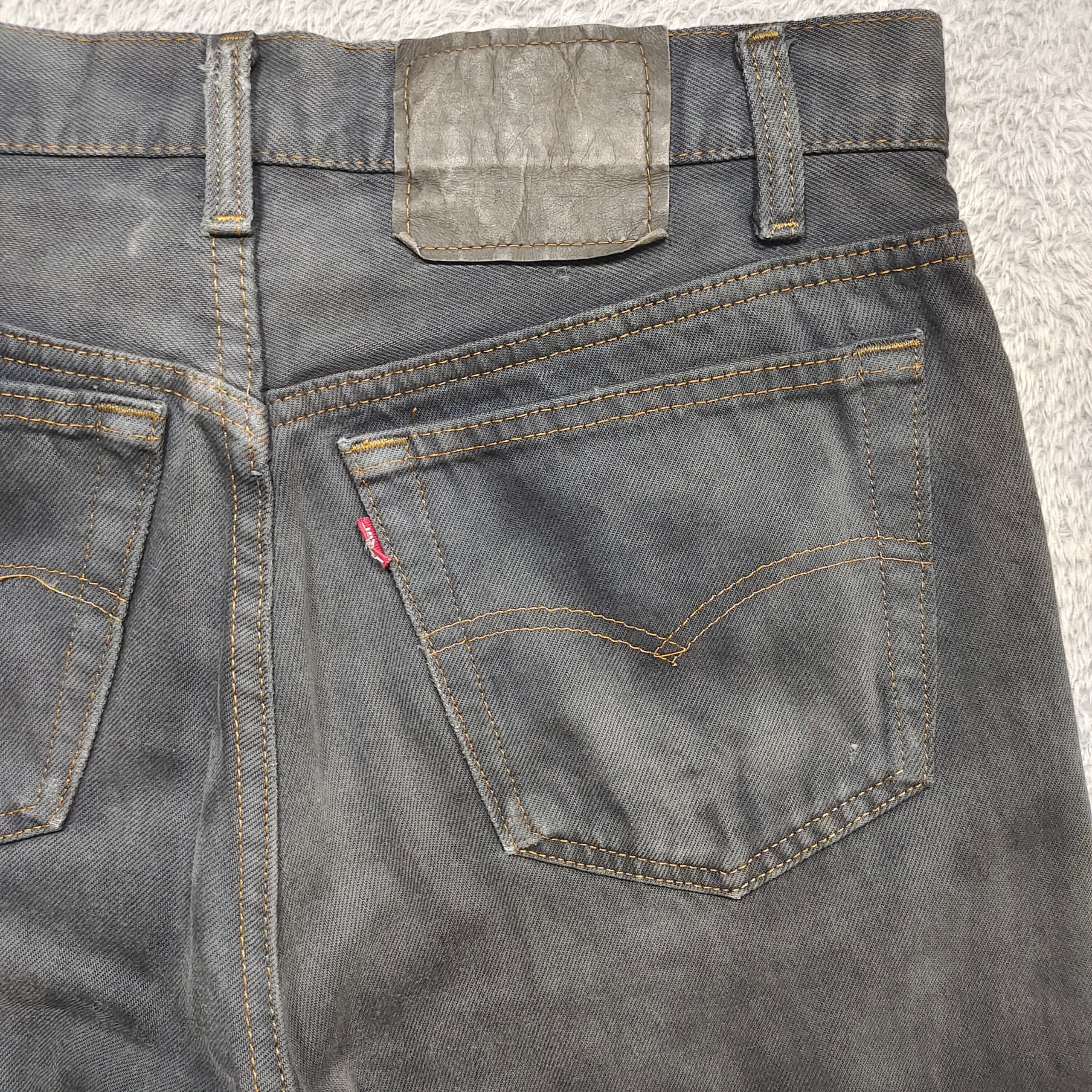 Levi's Vintage 90s Levi’s 501 Overdyed Black Patched Knees Charcoal Size US 30 / EU 46 - 11 Thumbnail