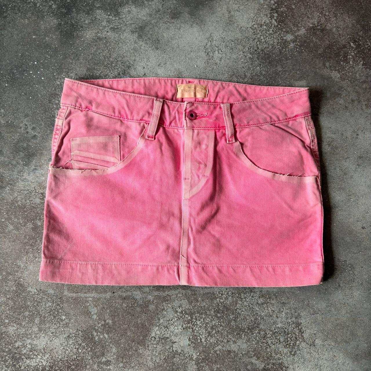 Diesel Y2K Diesel Vintage Pink Washed Mini Skirt Size 28" / US 6 / IT 42 - 1 Thumbnail