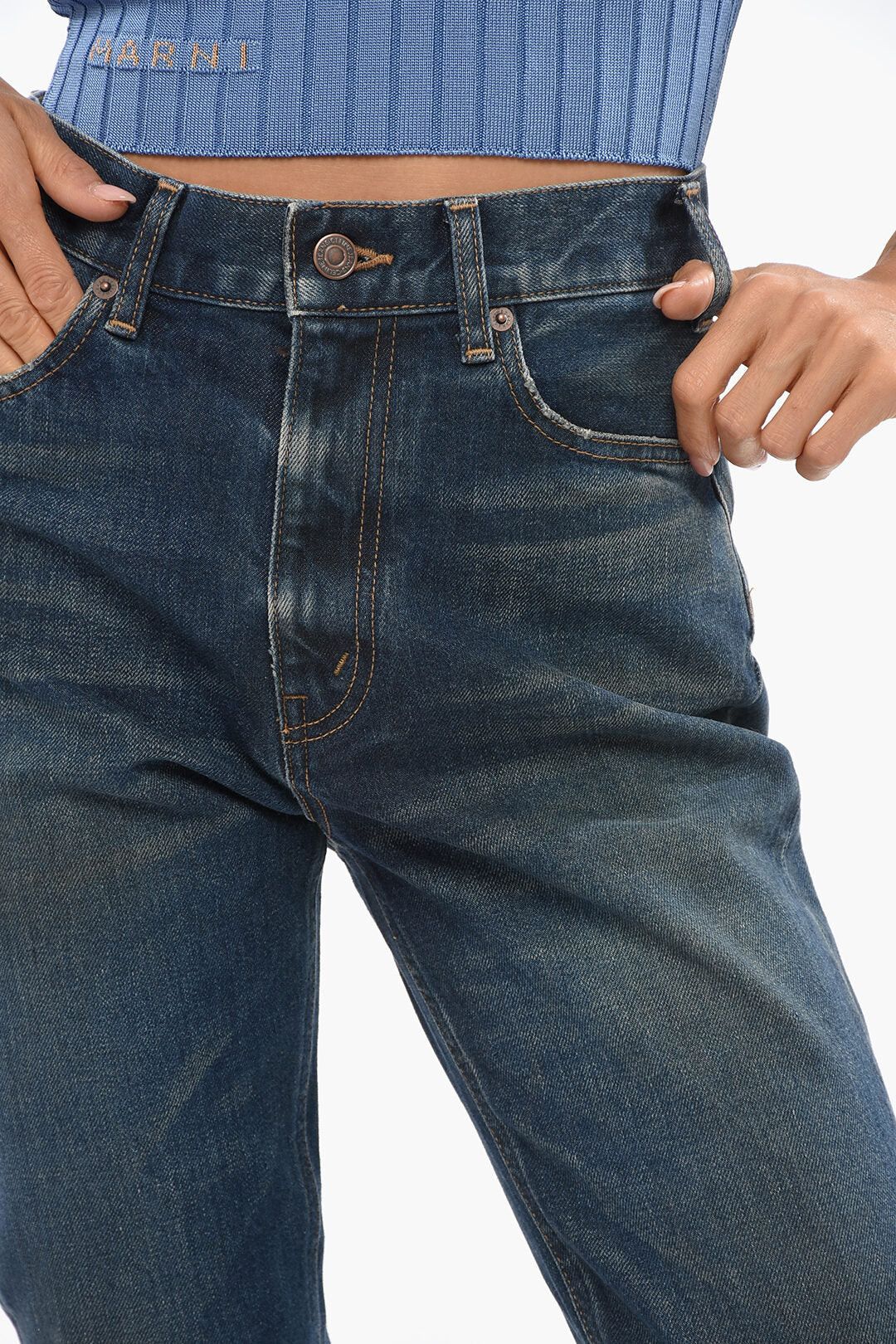 Celine og1mm0326 Slim Fit Jeans in Blue Size 30" / US 8 / IT 44 - 3 Thumbnail