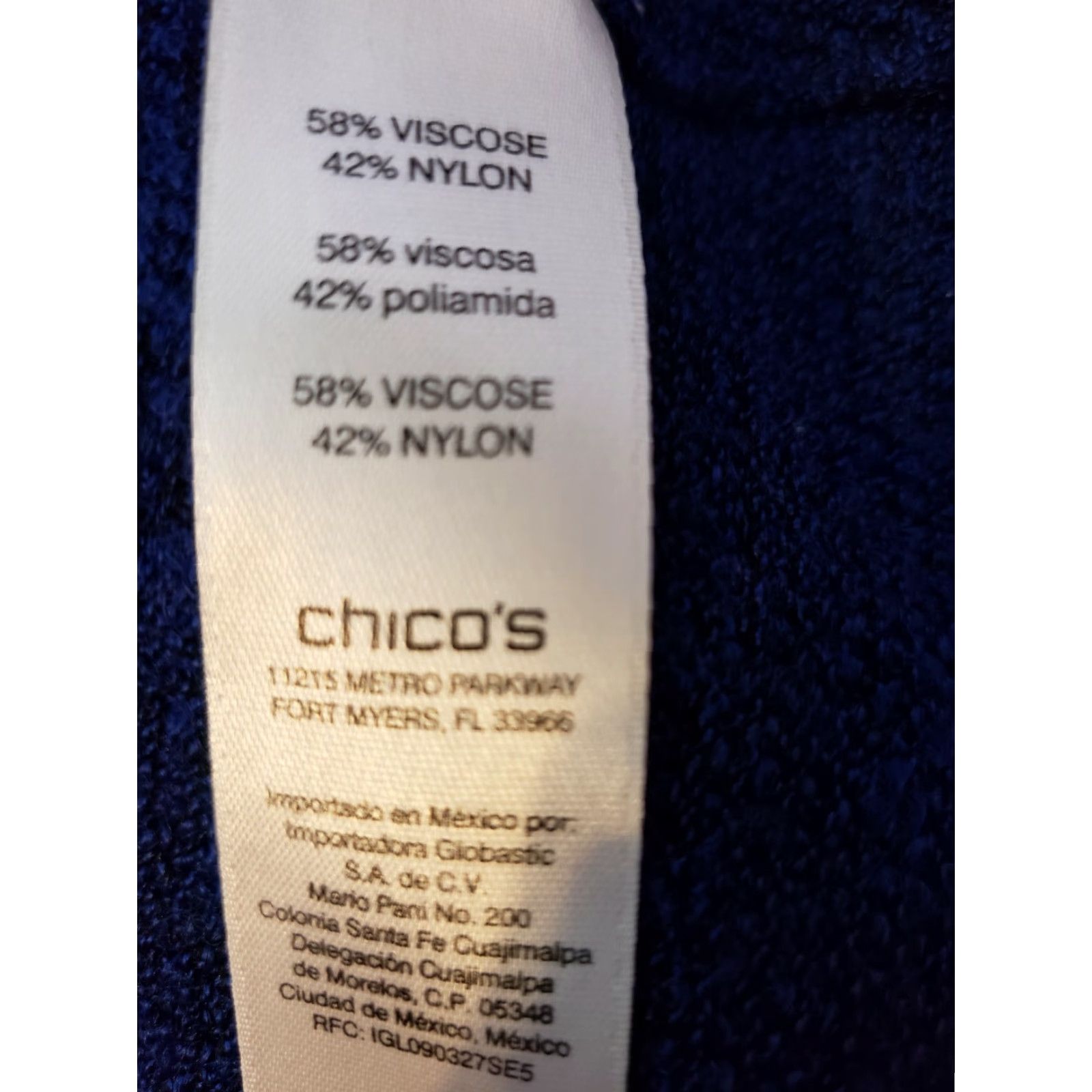 Vintage Chico's Cardigan Women Dark Blue 3/4 Bell Sleeve Open Front Lightweight Longer Length Pockets Size 2 Sz 2 Cardigan Size XS / US 0-2 / IT 36-38 - 5 Thumbnail