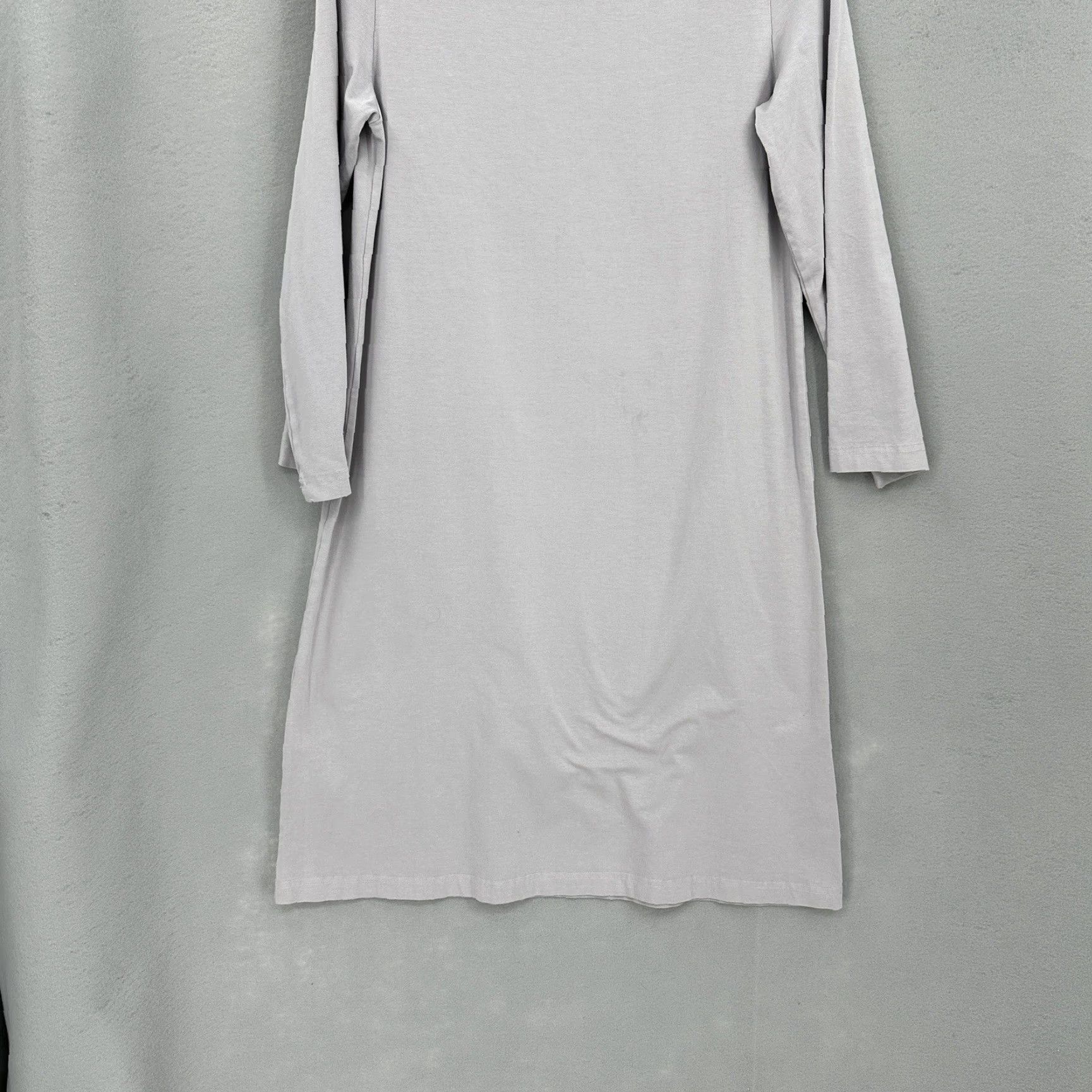 Vintage Bryn Walker Dress Women XS Gray Jersey Rayon Spandex 3/4 Sleeve Scoop Neck Casual Midi Womens Size XS / US 0-2 / IT 36-38 - 2 Thumbnail