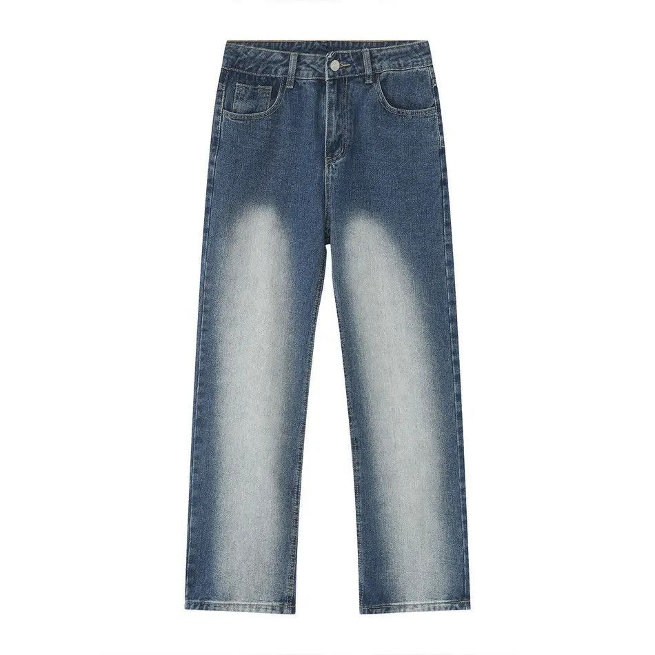 Japanese Brand Retro loose straight leg gradient jeans Size US 32 / EU 48 - 3 Thumbnail