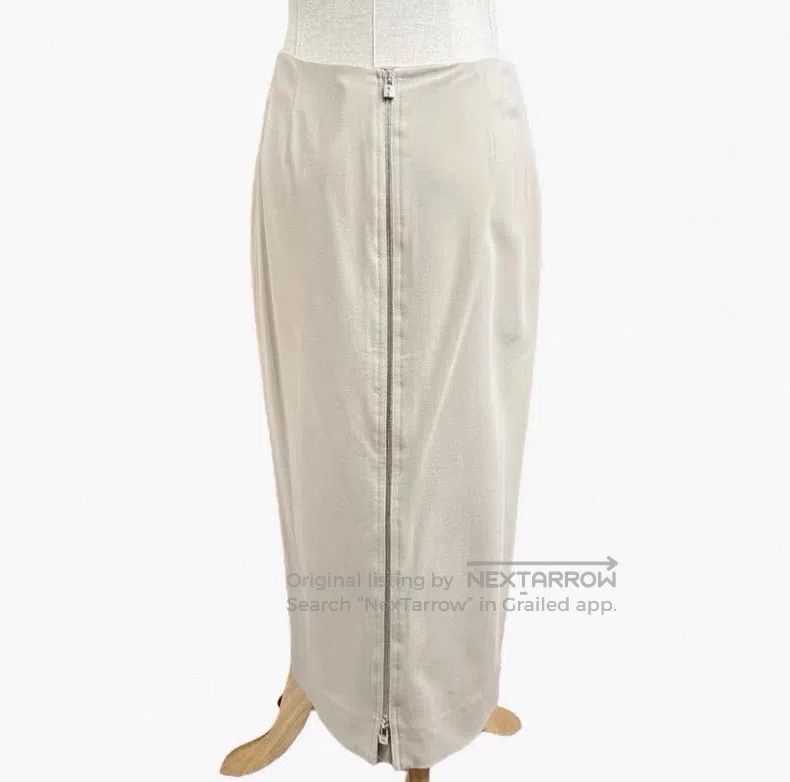 Hermes Hermes Stretch Wool Skirt/Elephant Ivory Size 24" / US 00 / IT 34 - 2 Thumbnail