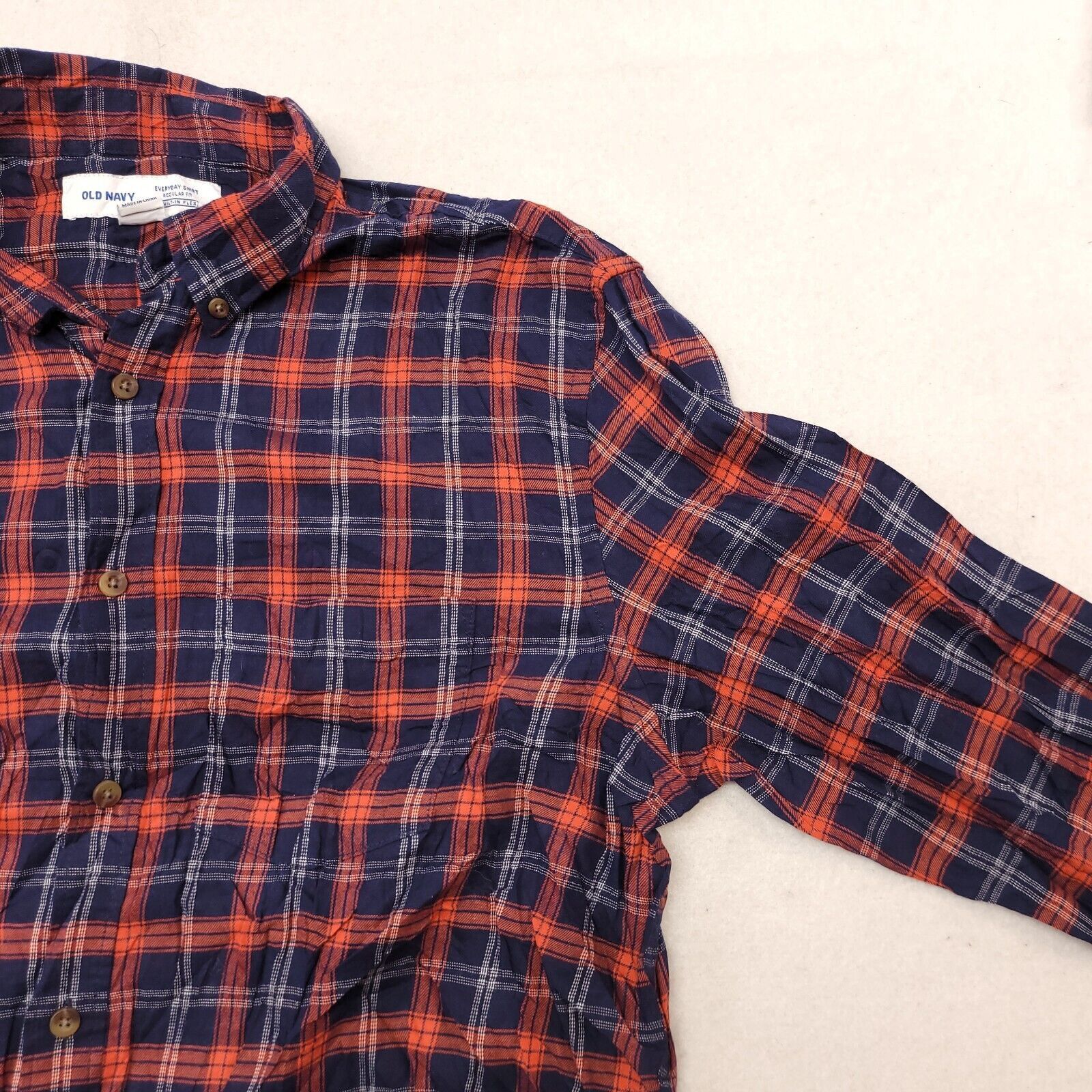 Old Navy Old Navy Tartan Flannel Shirt Mens Size Large L Blue Red Size US L / EU 52-54 / 3 - 5 Thumbnail